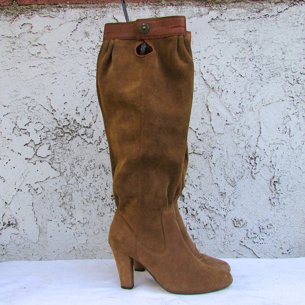 dime DIMKORSO tan suede boots 7